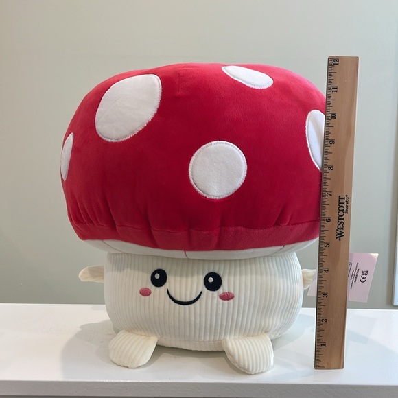 NWT 12” Smoochy Pals Red Mushroom 🍄 Squishy Plush by Linzy Toys - Picture 3 of 4